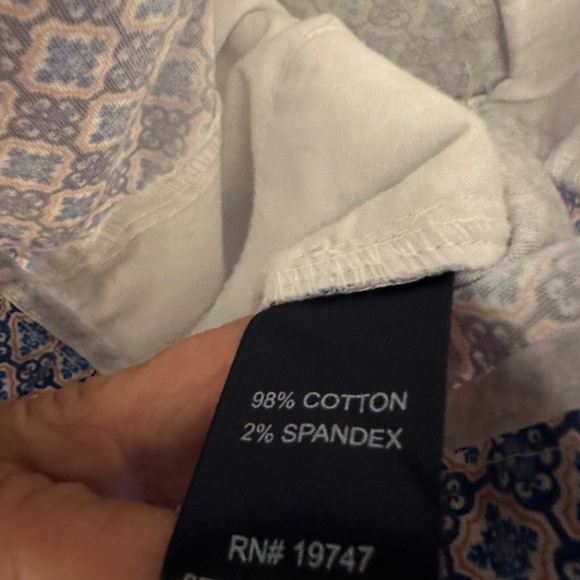 Women's Blue & White Print Land & Sea Shorts Size 14 Cotton Spandex Classic - Picture 8 of 8